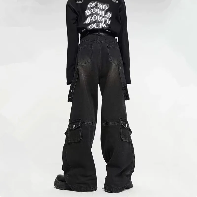 Denim Baggy Cargo Jeans for Mens 2