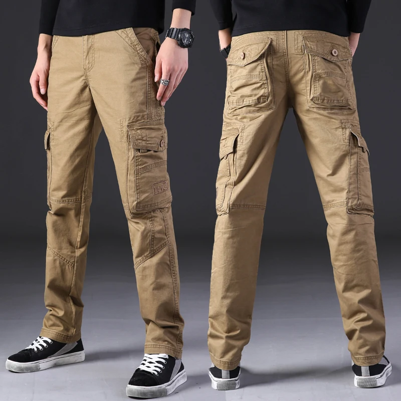 Mens Straight Cut Cargo Pants 1
