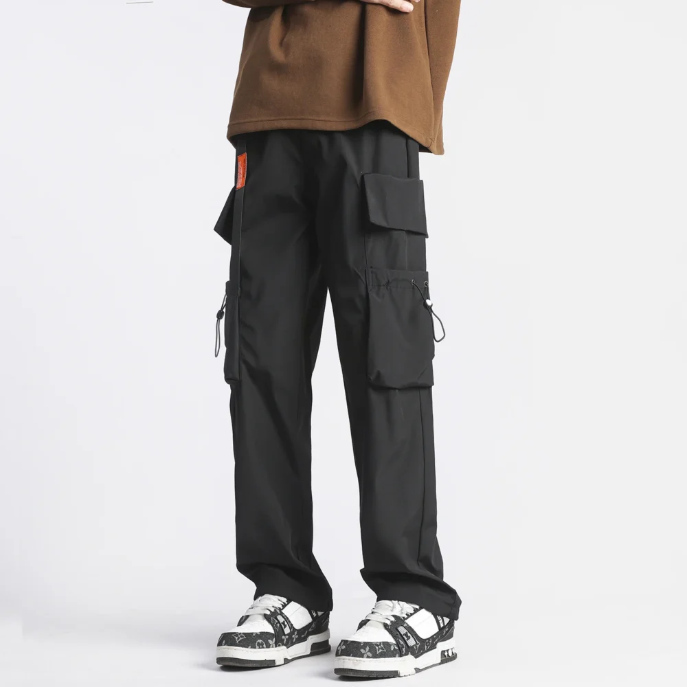 Hip Hop Ribbons Streetwear Cargo Pants 3