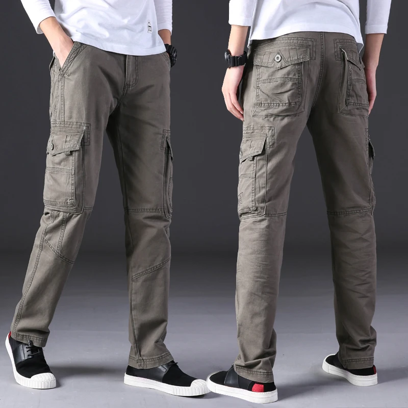 Mens Straight Cut Cargo Pants 2