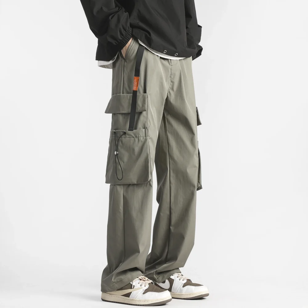 Hip Hop Ribbons Streetwear Cargo Pants 4